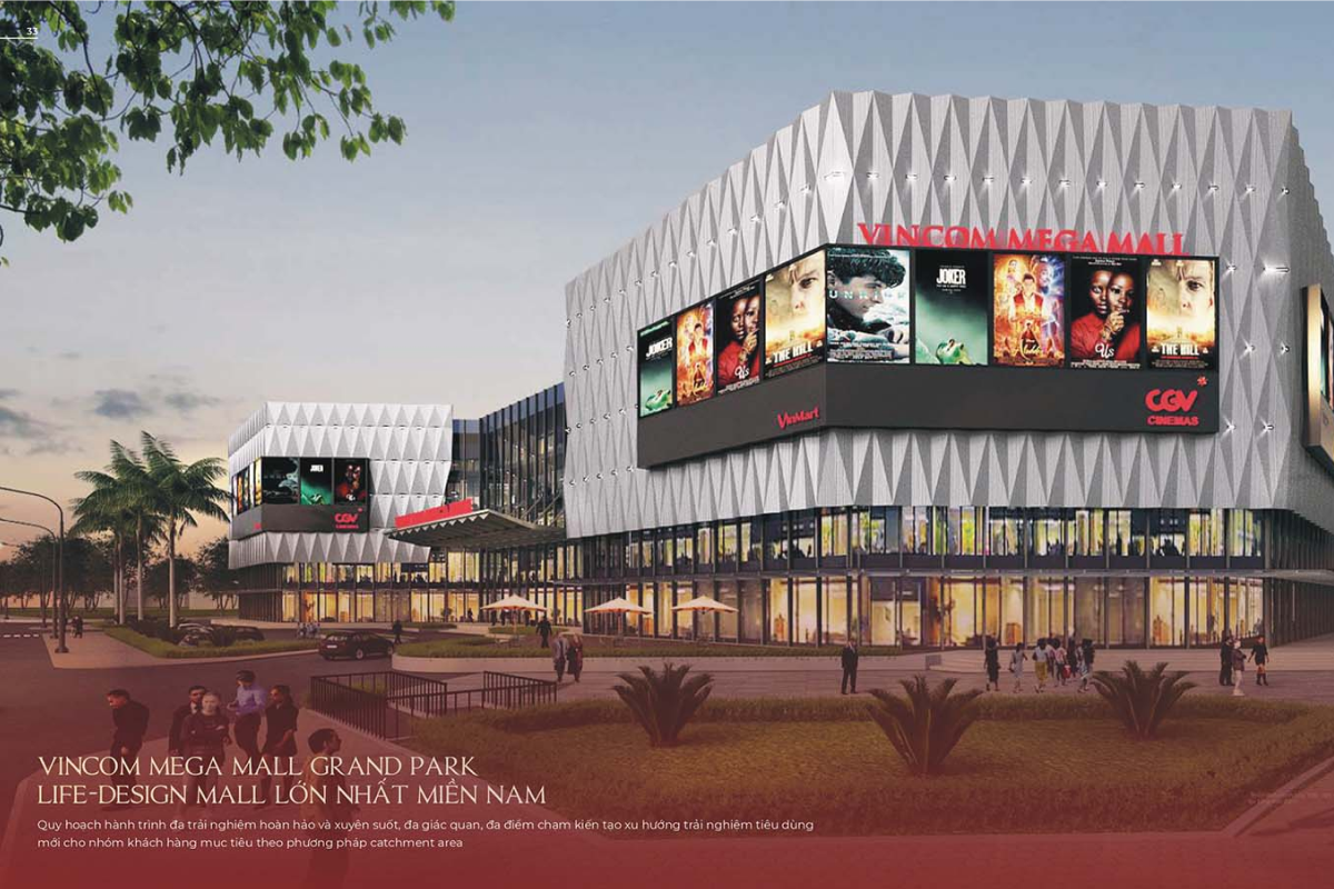 Trung tâm thương mại Vincom Mega Mall được quy hoạch ngay trong đại đô thị là một trong những tiện ích Vinhomes Grand Park quan trọng 